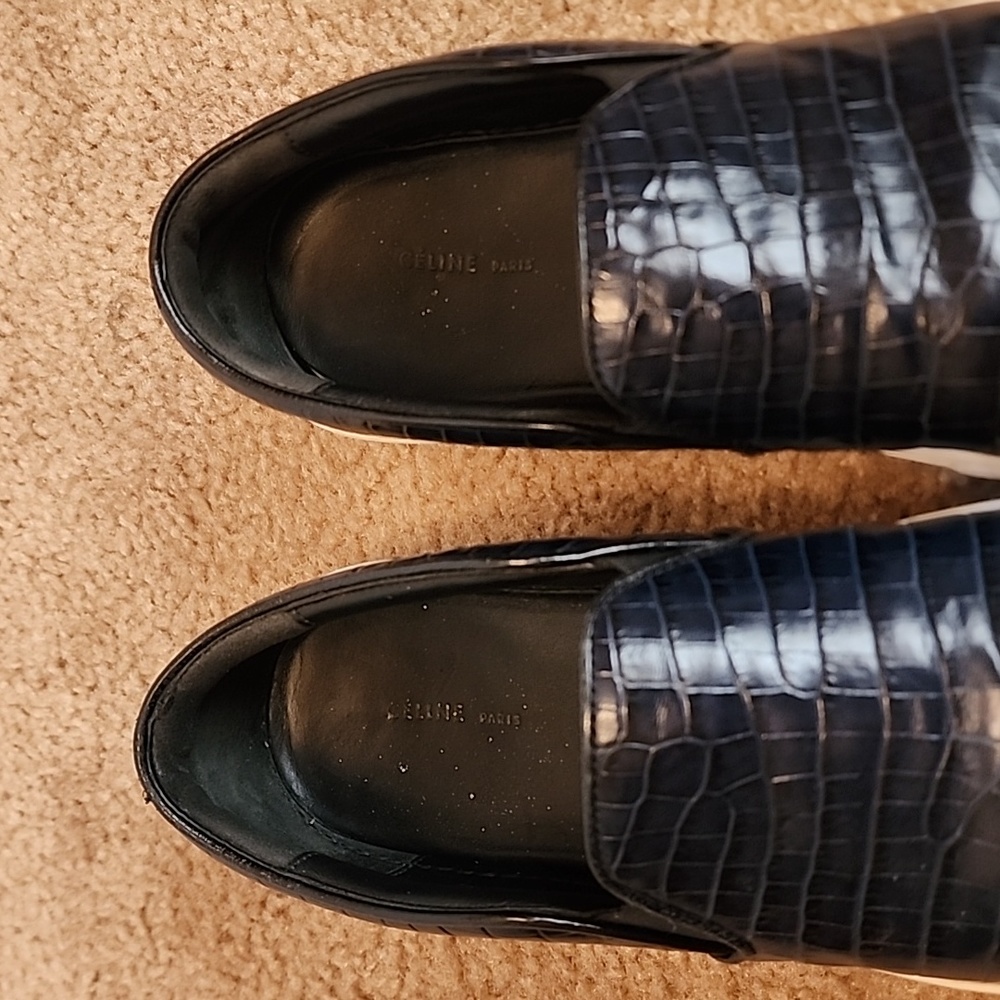 Celine Croc Embossed Slip On Sneakers - Picture 3 of 13